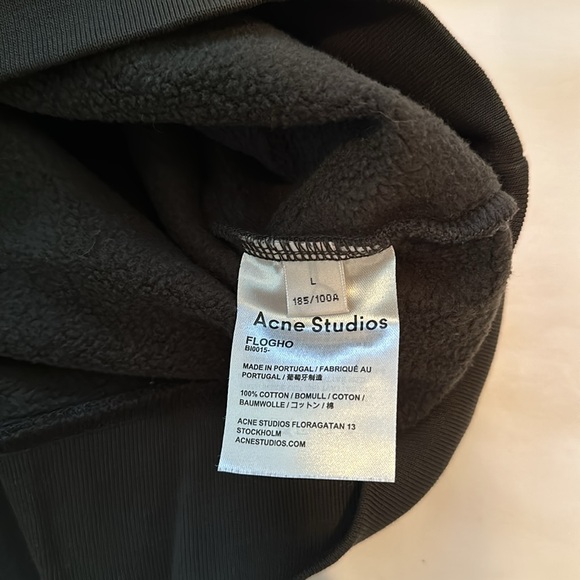 Acne Studios Logo Rib Sweatshirt in Dark green in Size L - Picture 3 of 3